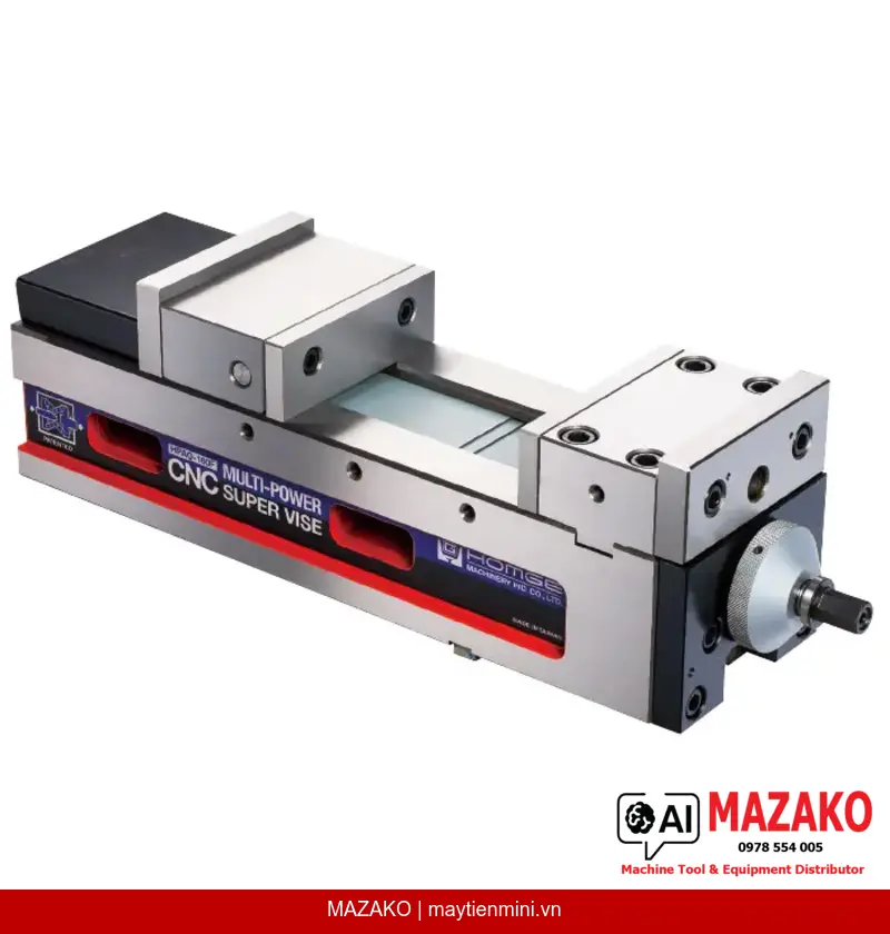 Ê Tô Cường Lực CNC Lắp Phía Trước HPAQ-200F Homge – Lực Kẹp 6000kg