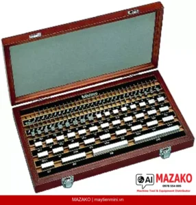 Bộ căn mẫu thép Mitutoyo 516-942-10, hệ Metric, 103 khối, cấp độ chính xác 0, chứng chỉ kiểm định ISO