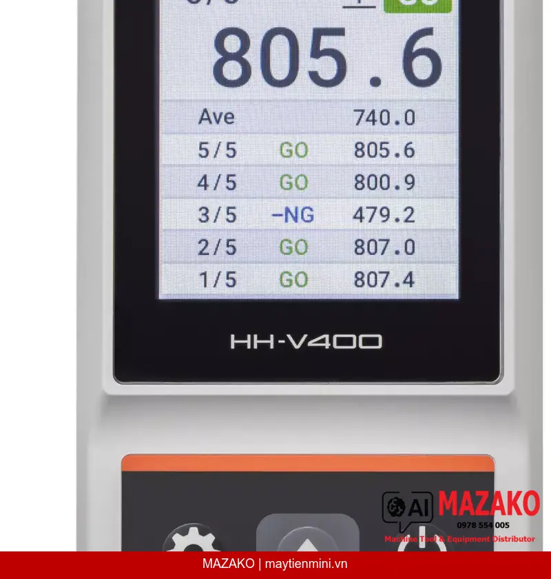 Bộ hiển thị HH-V400 Mitutoyo 11AAE901 – Máy đo độ cứng Leeb cầm tay