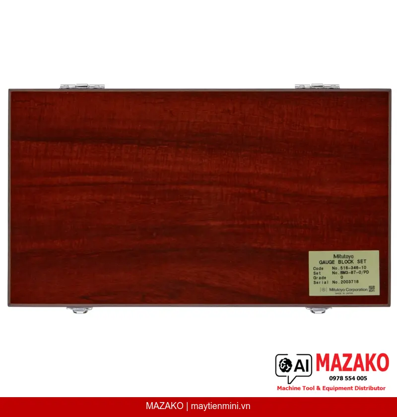 Bộ Căn Mẫu Ceramic Cấp 0 Hệ Mét 46 Chi Tiết Mitutoyo 516-395-10