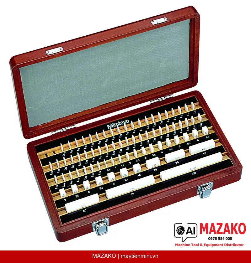 Bộ Căn Mẫu Ceramic Hệ Mét 76 Chi Tiết Cấp 1 Mitutoyo 516-351-10