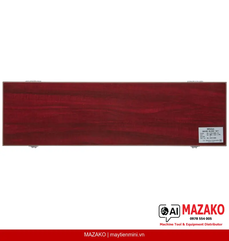 Bộ Căn Mẫu Mitutoyo 516-943-10 – 103 Block Thép, Hệ Mét, Cấp 1, Chứng Chỉ ISO