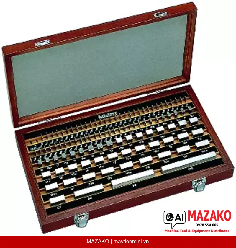 Bộ Căn Mẫu Mitutoyo 516-944-10 – 103 Khối, Cấp 2, Hệ Mét, Thép, Chứng Chỉ ISO