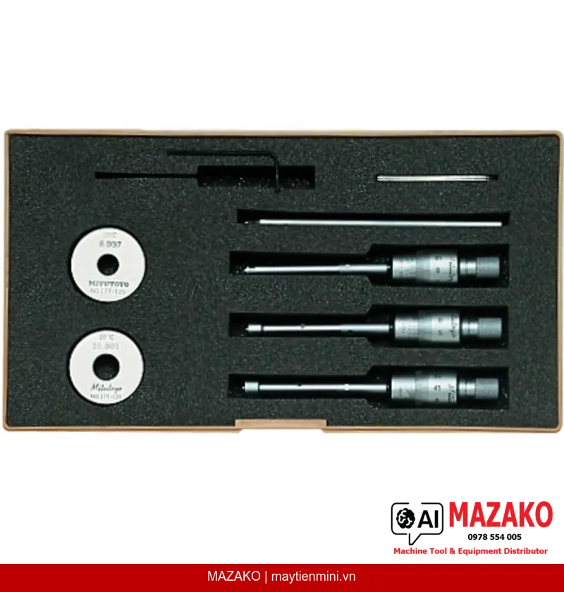 Bộ Panme Đo Trong 3 Điểm Holtest Mitutoyo 368-911 (6–12 mm)