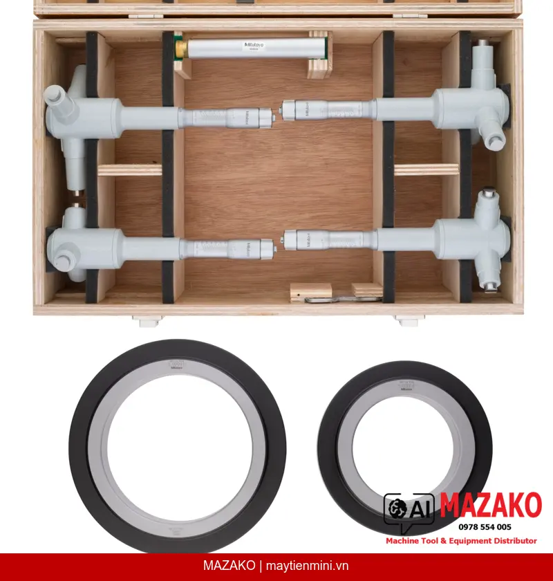 Bộ Panme Đo Trong 3 Điểm Holtest Mitutoyo 368-998 (4–8 inch)