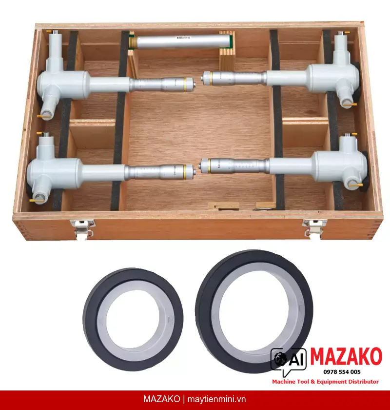 Bộ Panme Đo Trong 3 Điểm Holtest Mitutoyo 368-915 (100–200 mm)