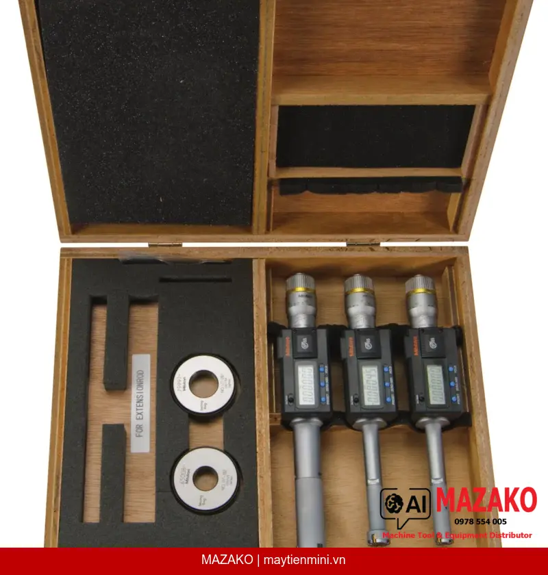 Bộ Panme Đo Trong 3 Điểm Kỹ Thuật Số Mitutoyo 468-987 (0,5–1\