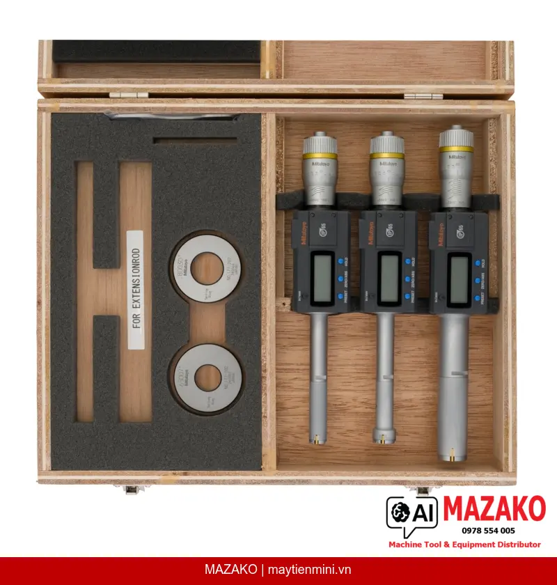 Bộ Panme Đo Trong 3 Điểm Kỹ Thuật Số Mitutoyo 468-987 (0,5–1\