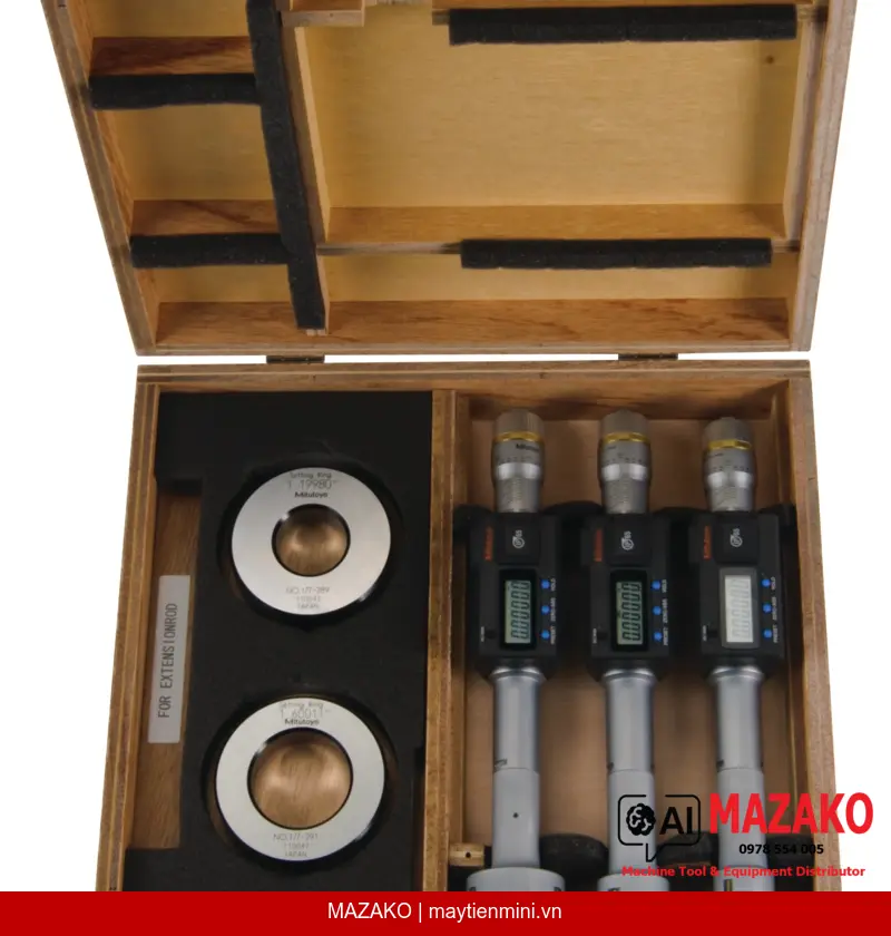 Bộ Panme Đo Trong 3 Điểm Kỹ Thuật Số Mitutoyo 468-988 (1–2 inch)