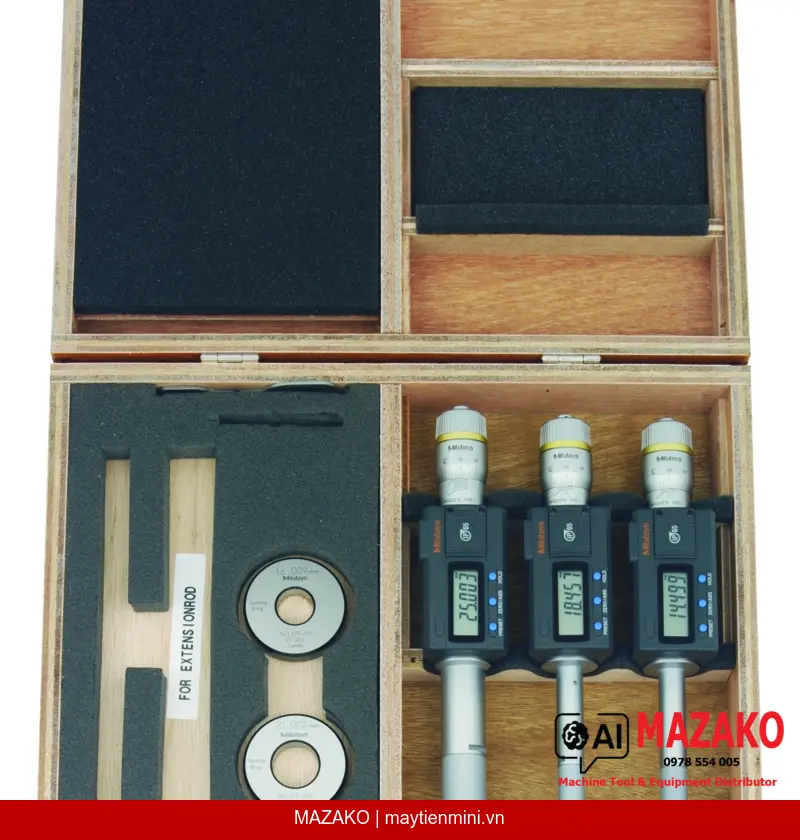 Bộ Panme Đo Trong 3 Điểm Kỹ Thuật Số Mitutoyo 468-982 (12–25 mm)