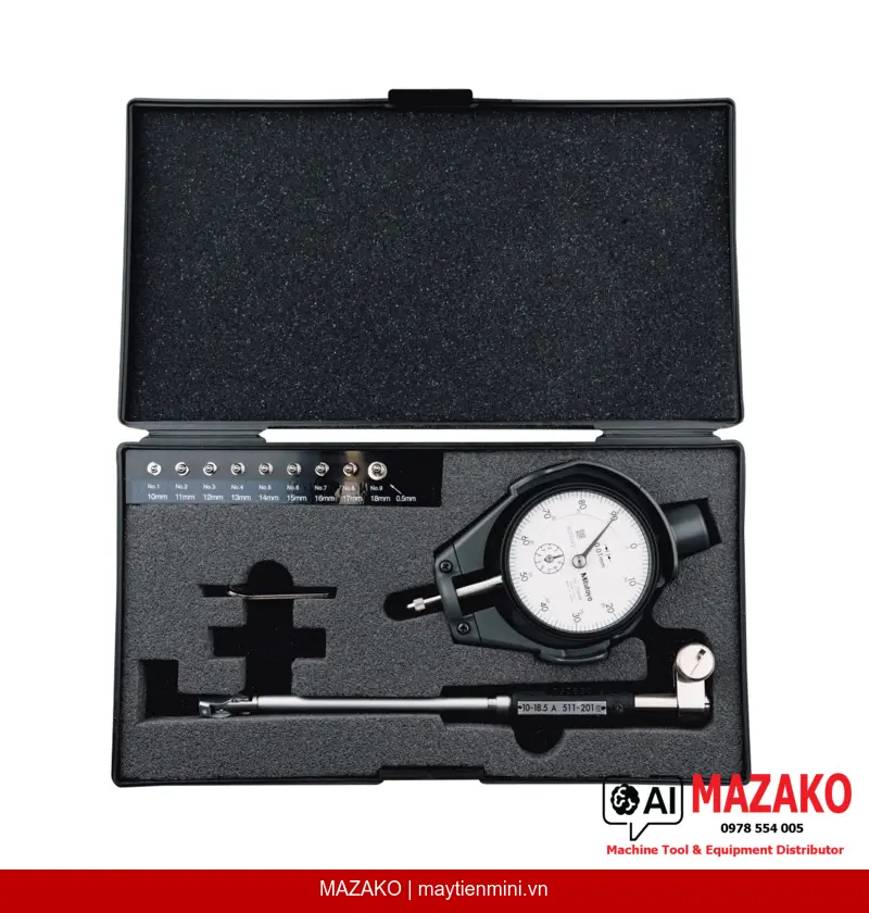 Đồng Hồ Đo Lỗ 2 Điểm Mitutoyo 511-207-20 (0,4–0,74 inch)