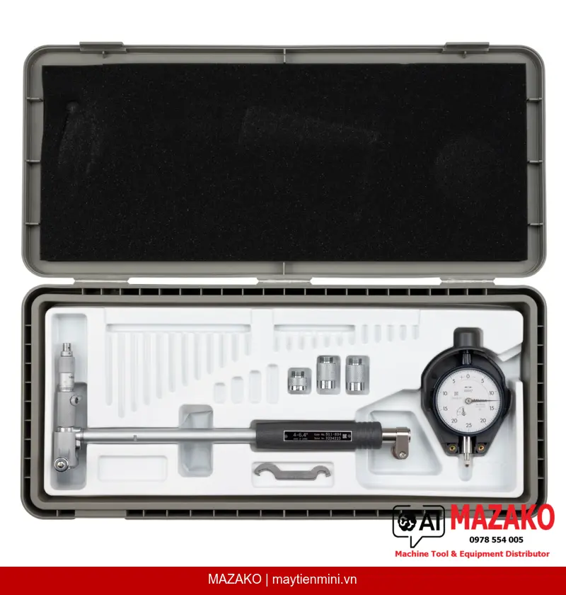 Đồng hồ đo lỗ đầu Panme Mitutoyo 511-844 (4–6,4 inch)