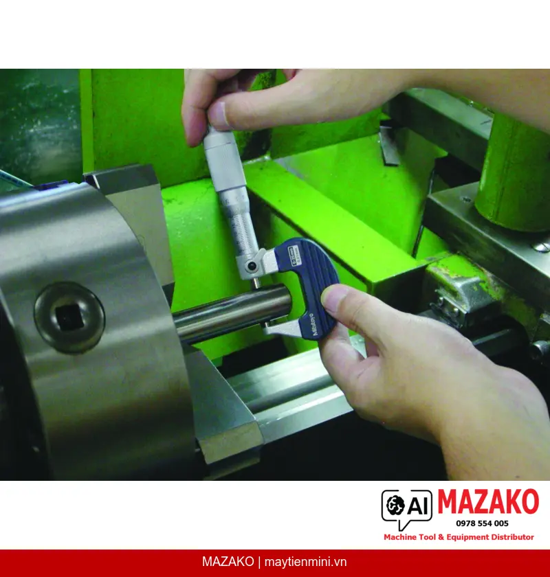 Panme chốt hãm Mitutoyo 102-708 đảm bảo lực đo ổn định, lý tưởng cho việc kiểm tra kích thước chi tiết cơ khí chính xác.