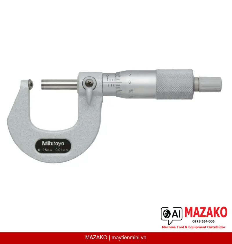 Panme đo thành ống đầu đe cầu Mitutoyo 115-115 (0-25mm)