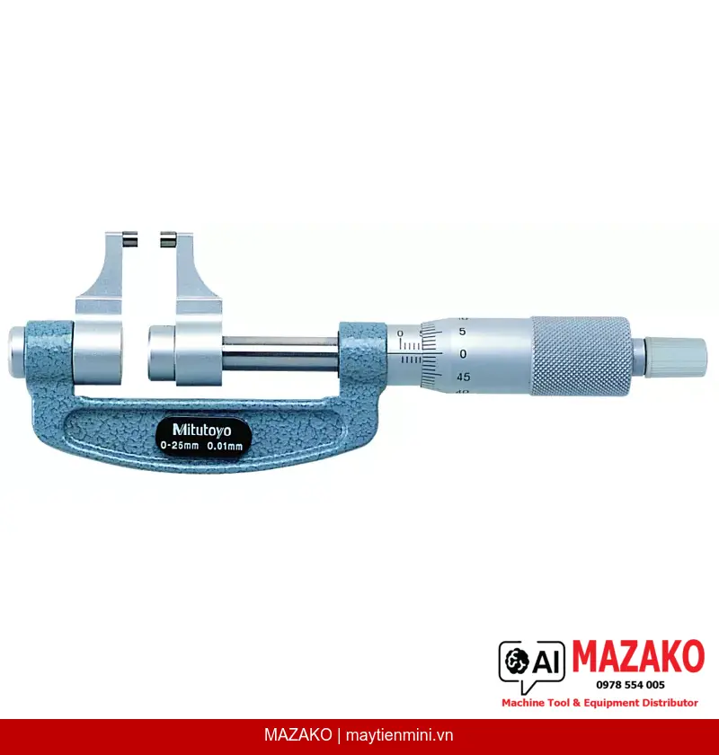 Panme Đo Ngoài Mỏ Kẹp Mitutoyo 143-101 (0-25mm)