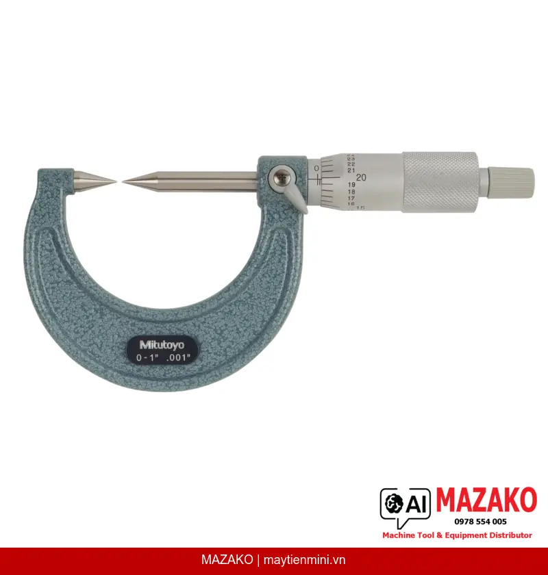 Panme Đo Ngoài Đầu Nhọn Mitutoyo 112-225 (0-1 inch)