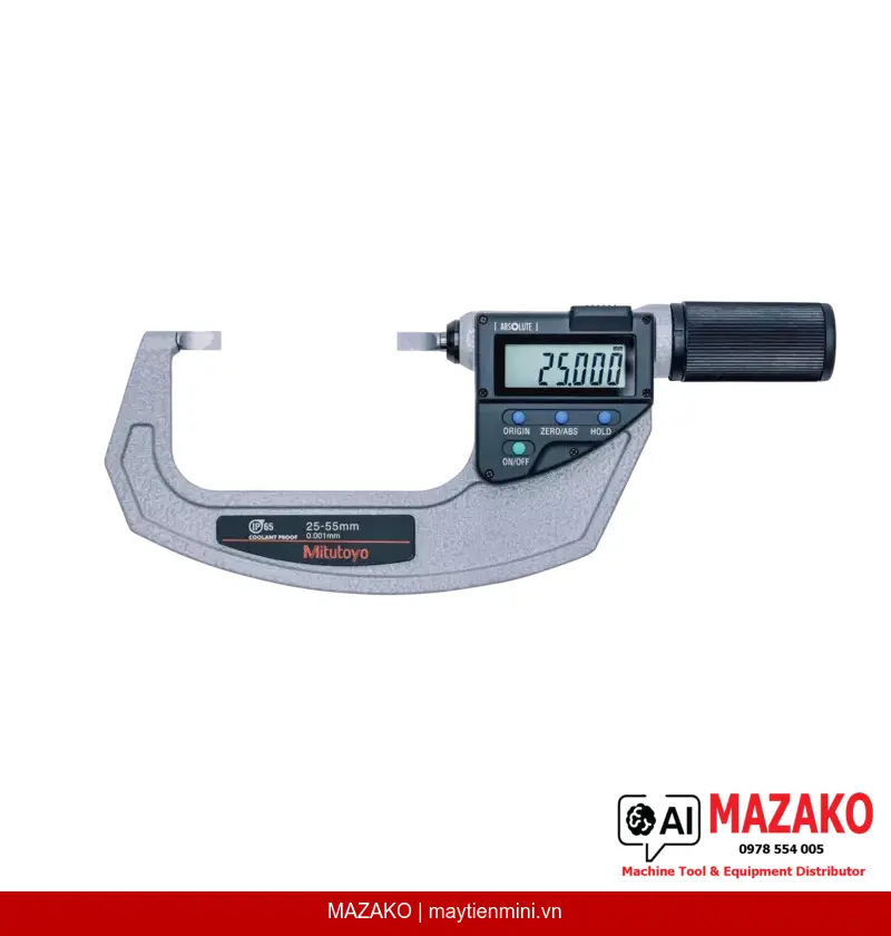 Panme Đo Ngoài Kỹ Thuật Số Lưỡi Dao Mitutoyo 422-412-20 (25–55 mm)