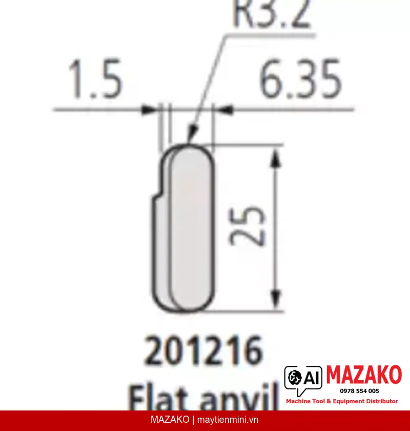 Panme Đo Ngoài Kỹ Thuật Số Đầu Đo Thay Thế Mitutoyo 317-351-30
