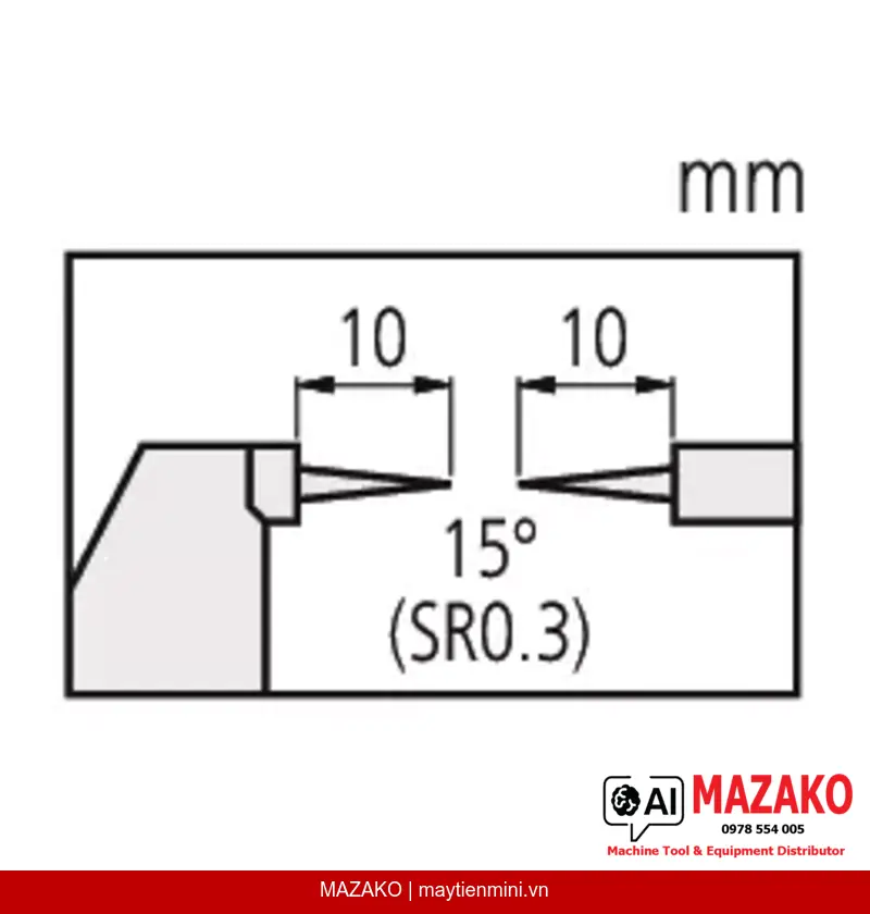 Panme Đo Điểm Kỹ Thuật Số IP65 Mitutoyo 342-353-30 (Phạm Vi 2–3 inch)