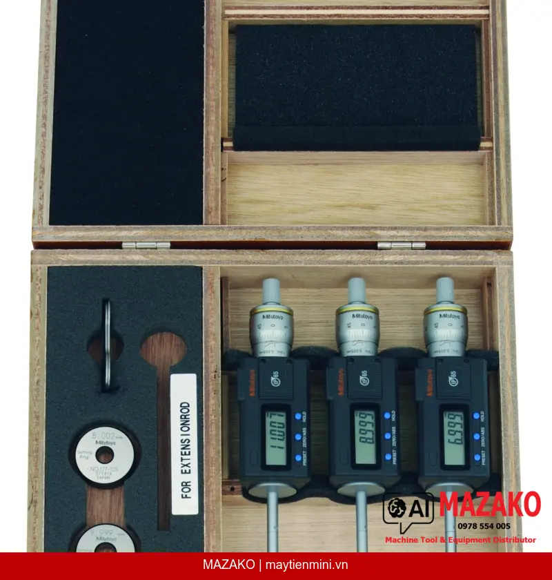 Bộ Panme Đo Trong 3 Điểm Kỹ Thuật Số Mitutoyo 468-981 (6–12 mm)