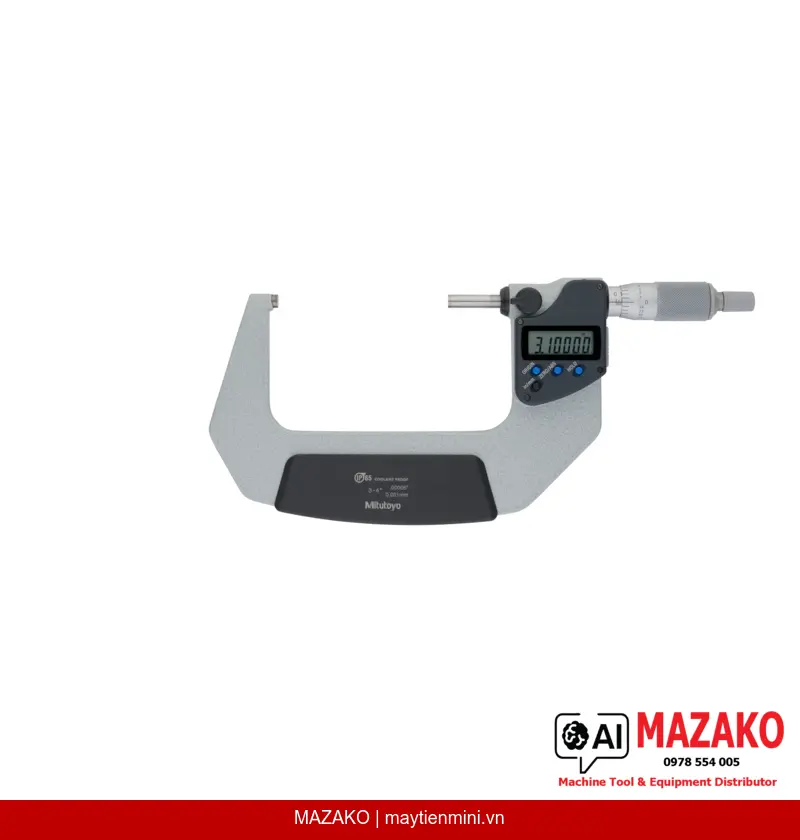 Panme đo ngoài kỹ thuật số chống nước IP65 Mitutoyo 293-333-30 (3-4 inch)