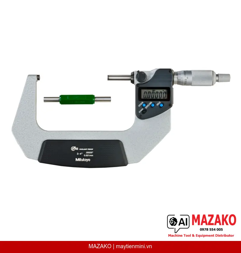 Panme đo ngoài kỹ thuật số chống nước IP65 Mitutoyo 293-333-30 (3-4 inch)