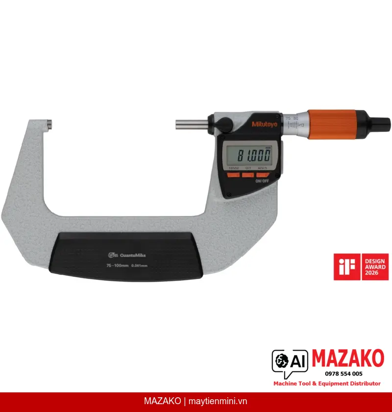 Panme Đo Ngoài Kỹ Thuật Số Mitutoyo QuantuMike IP65 293-143-40 (75-100mm)