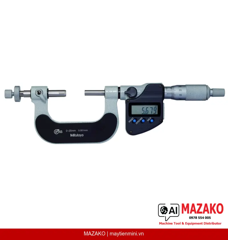 Panme đo răng bánh răng kỹ thuật số IP65 Mitutoyo 324-354-30