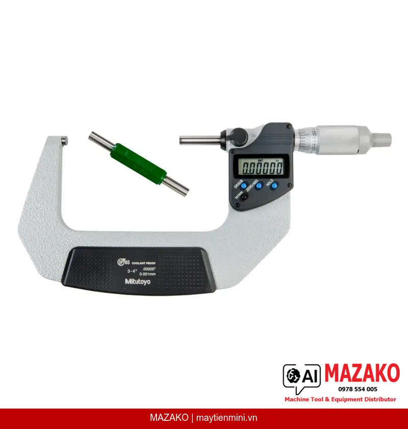 Panme đo ngoài kỹ thuật số chống nước IP65 Mitutoyo 293-347-30 (3-4 inch)