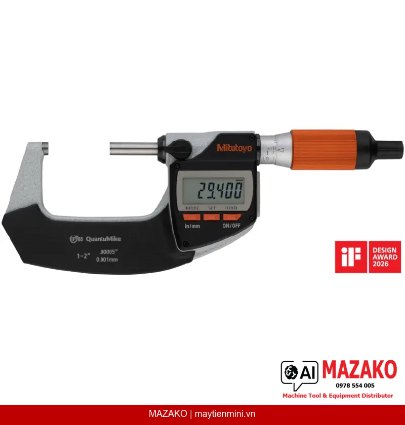 Panme đo ngoài kỹ thuật số QuantuMike IP65 Mitutoyo 293-181-40