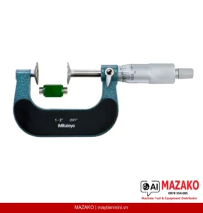 Panme Đo Răng Đĩa Mitutoyo 123-126 – Đĩa Thép Cứng, Phạm Vi 1–2 inch