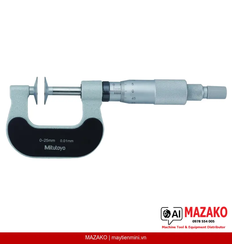 Panme Đĩa Đầu Đo Không Xoay Mitutoyo 169-202-10 (25–50 mm)