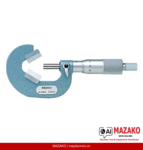 Panme Đo Mũi Cắt 3 Lưỡi Đe V Mitutoyo 114-102 (10-25mm)