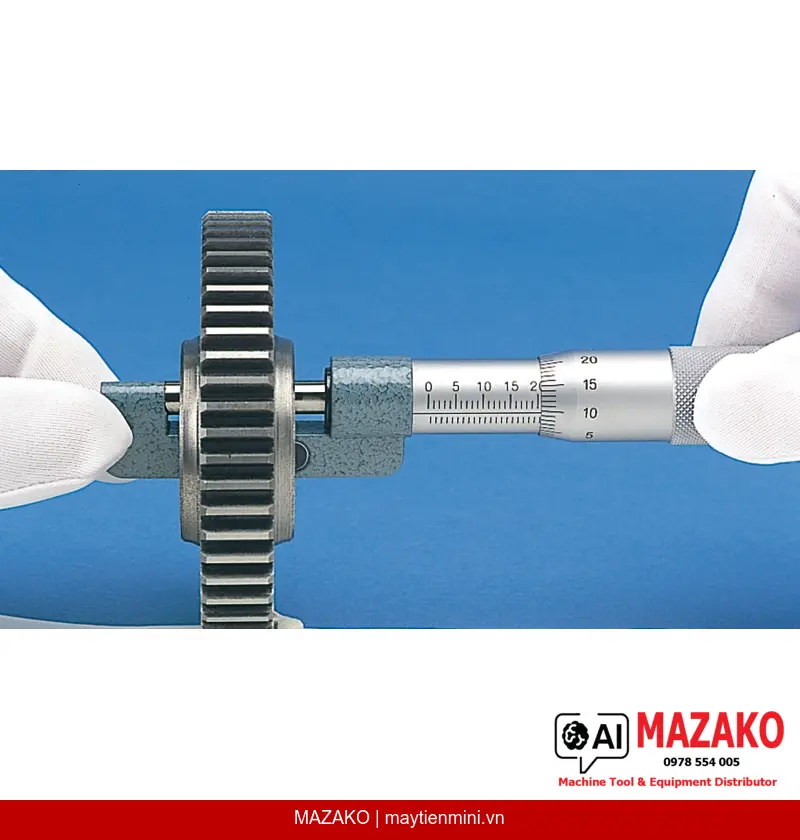 Panme đo moyeu (Hub Micrometer) Mitutoyo 147-353, phạm vi đo 2–3 inch