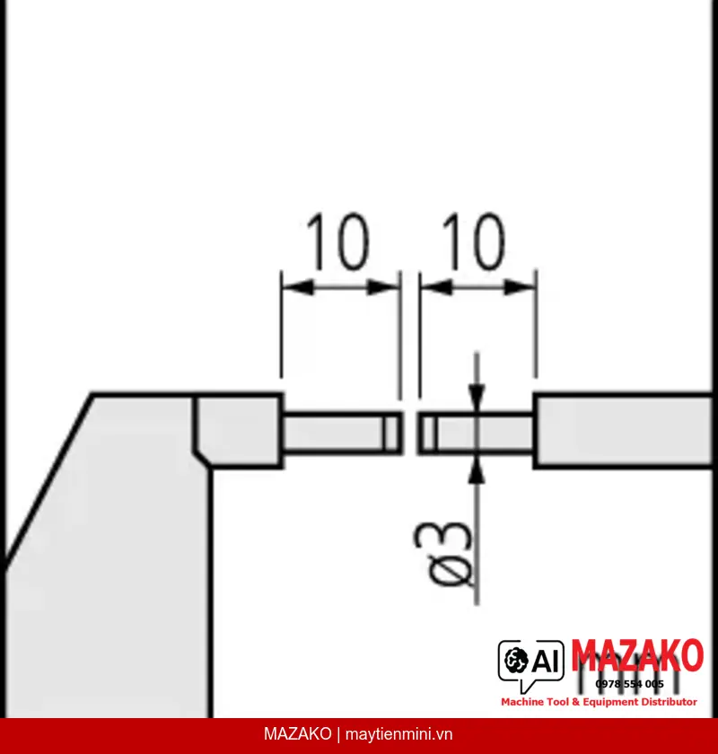 Panme Đo Rãnh Then Hoa Mitutoyo 111-121 (150–175 mm)