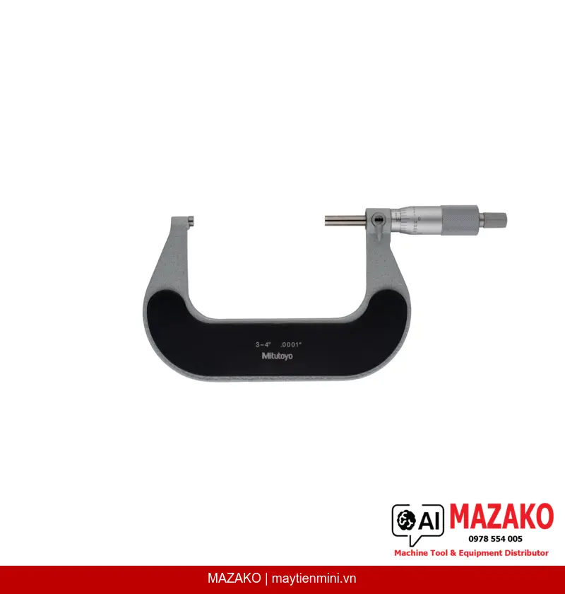Panme Đo Ngoài Cơ Khí Mitutoyo 102-332-10 (3-4 inch) Có Tấm Cách Nhiệt