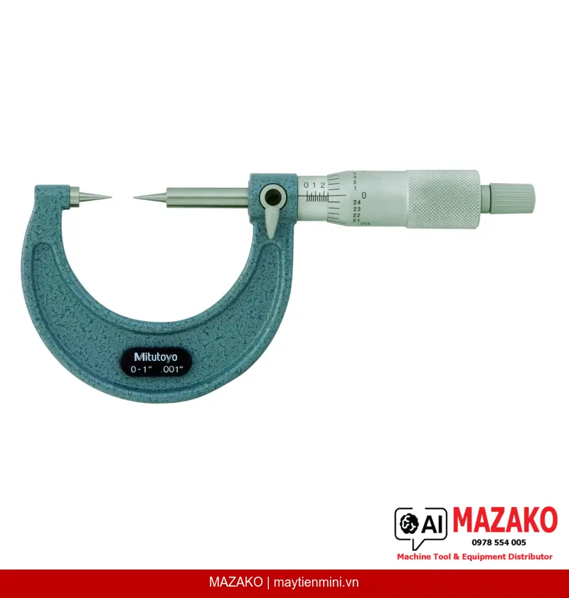 Panme Đo Ngoài Đầu Nhọn Mitutoyo 112-177 (0-1 inch)
