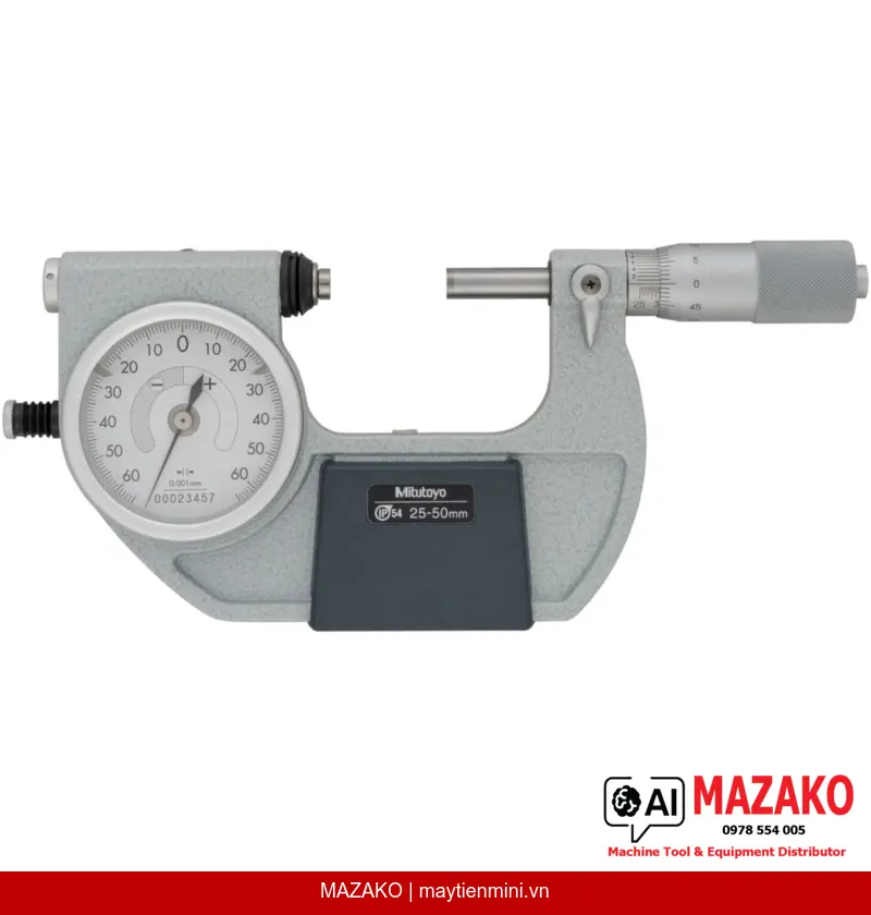 Panme Đồng Hồ So Cơ Khí Mitutoyo 510-122 (25-50mm, Nút Trái)