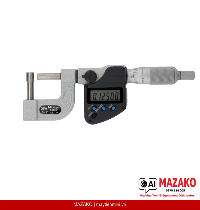 Panme đo ống kỹ thuật số Mitutoyo 395-364-30, IP65, Inch/Met, 0-1\
