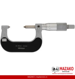 Panme đo ren Mitutoyo 125-107 (25-50mm, cơ khí, đe cố định)
