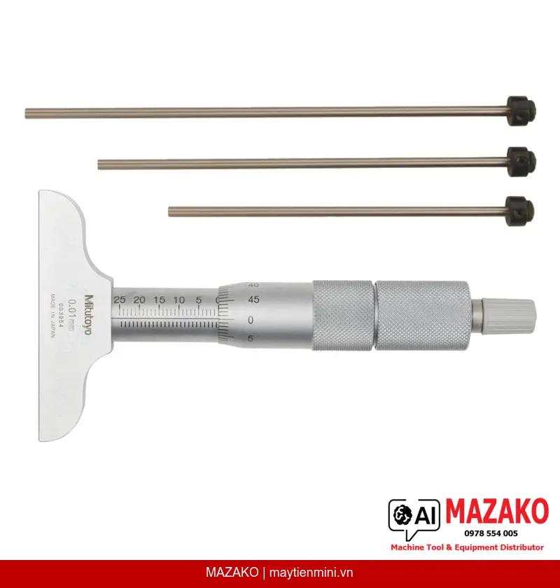 Panme Đo Sâu Cần Thay Thế Mitutoyo 129-110 (0-75mm)