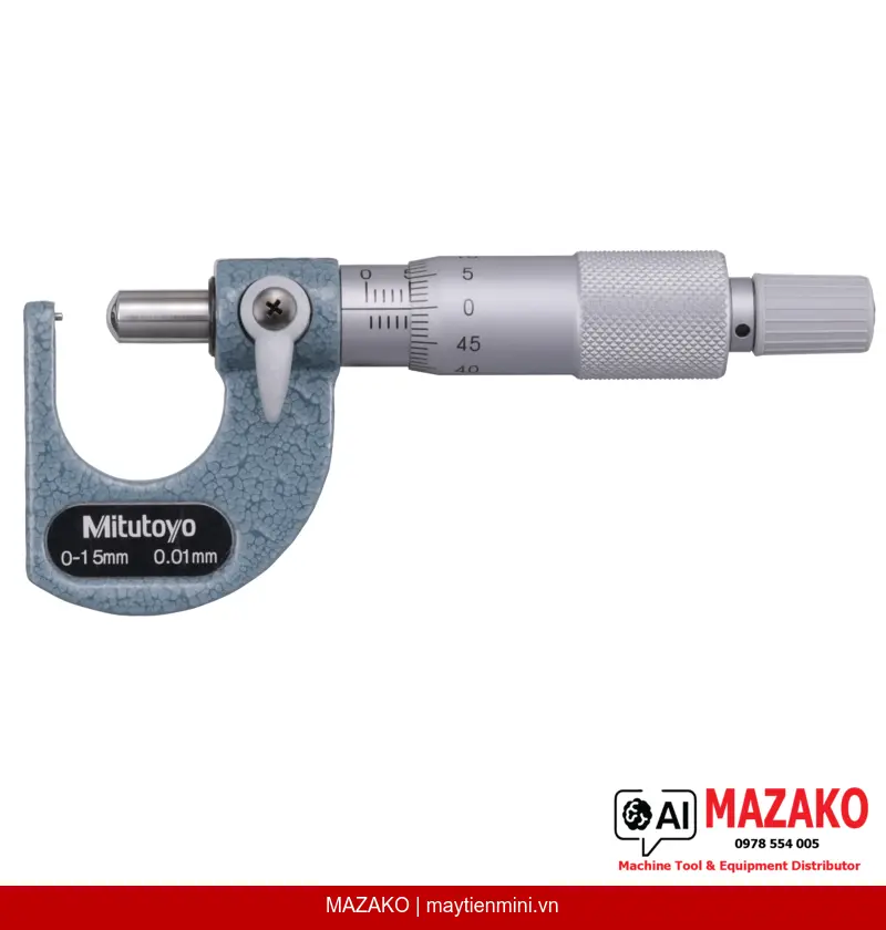 Panme Đo Thành Ống Mặt Cầu Mitutoyo 115-201 (0-15mm)