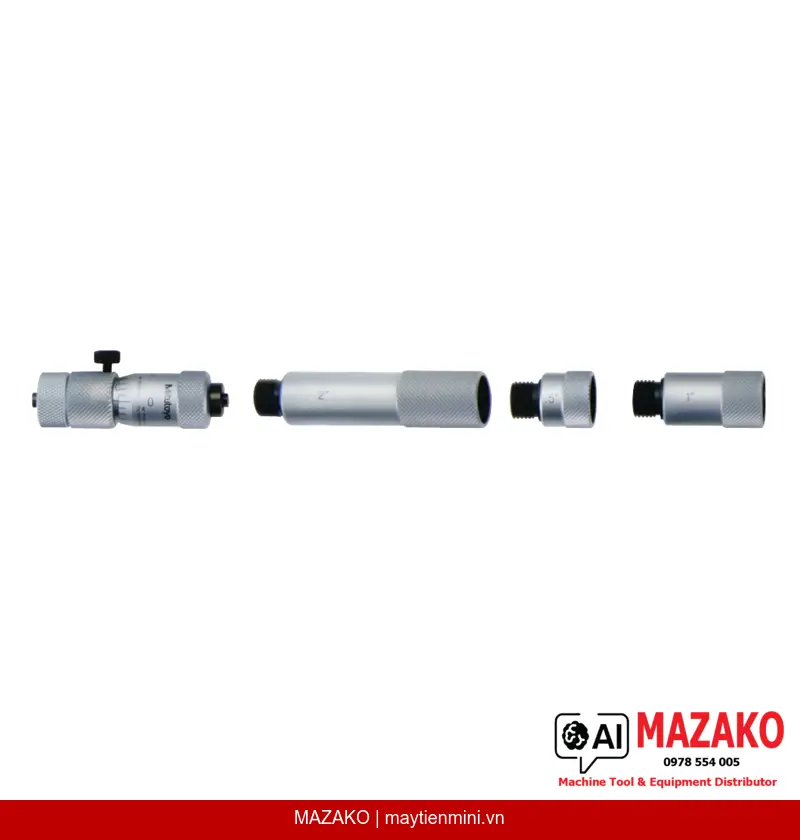 Panme Đo Trong Dạng Ống Nối Mitutoyo 137-211 (2–6 inch, Mặt Đo Cứng)