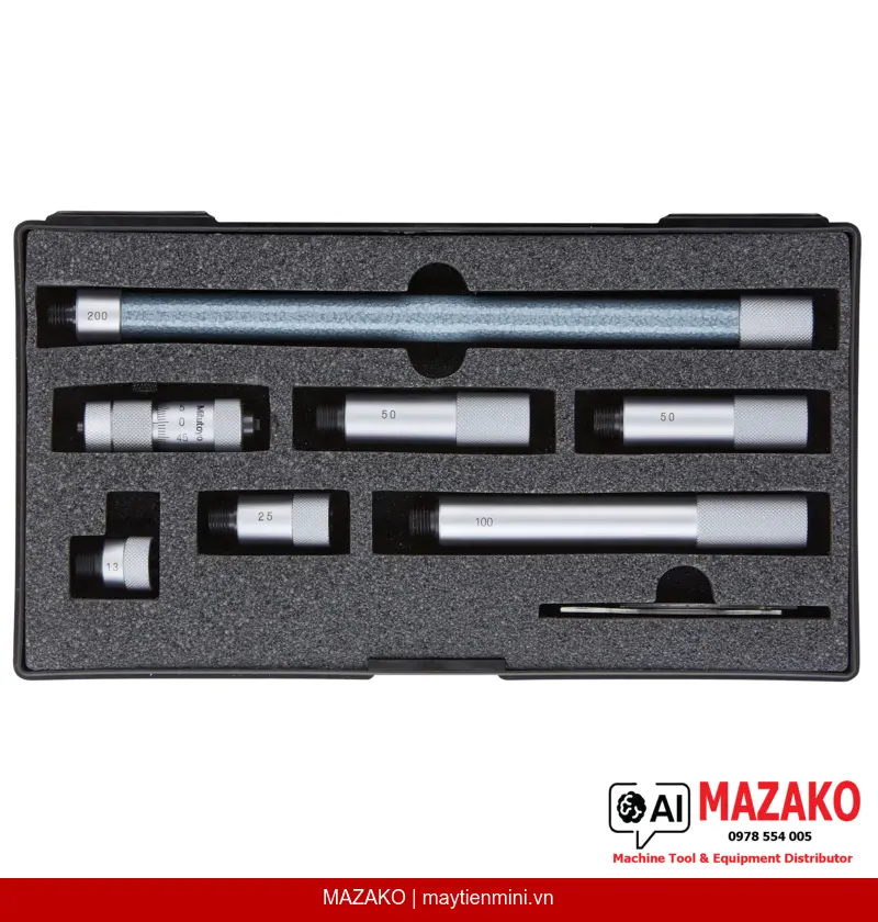 Panme Đo Trong Dạng Thanh Nối Mũi Đo Carbide Mitutoyo 137-208