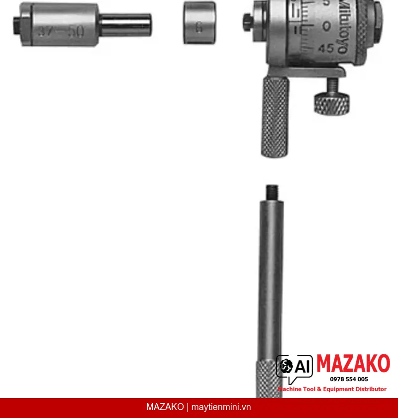 Panme Đo Trong Mitutoyo 141-101 – Đầu Đo Thay Thế, Phạm Vi 25–50 mm