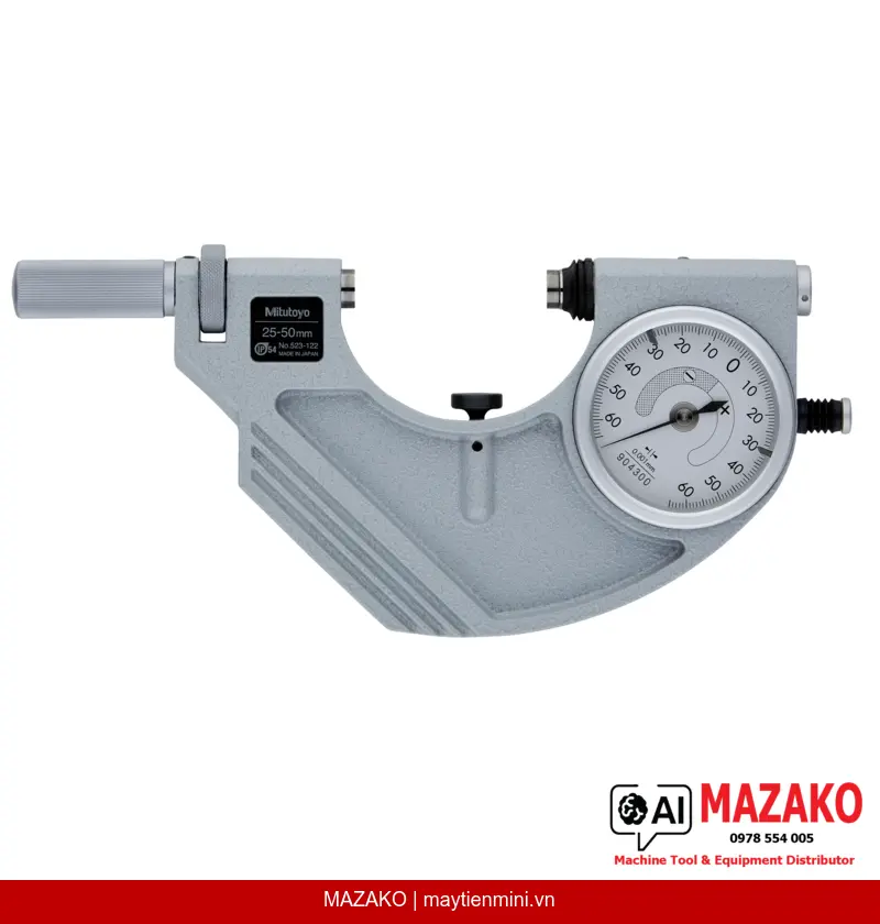 Đồng Hồ So Kiểu Kẹp Nhanh Mitutoyo 523-122 (25–50 mm)