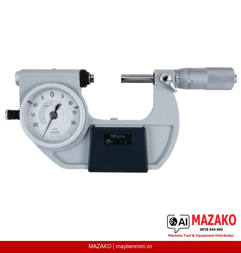 Panme Đồng Hồ So Nút Trái Mitutoyo 510-132 (1-2 inch)