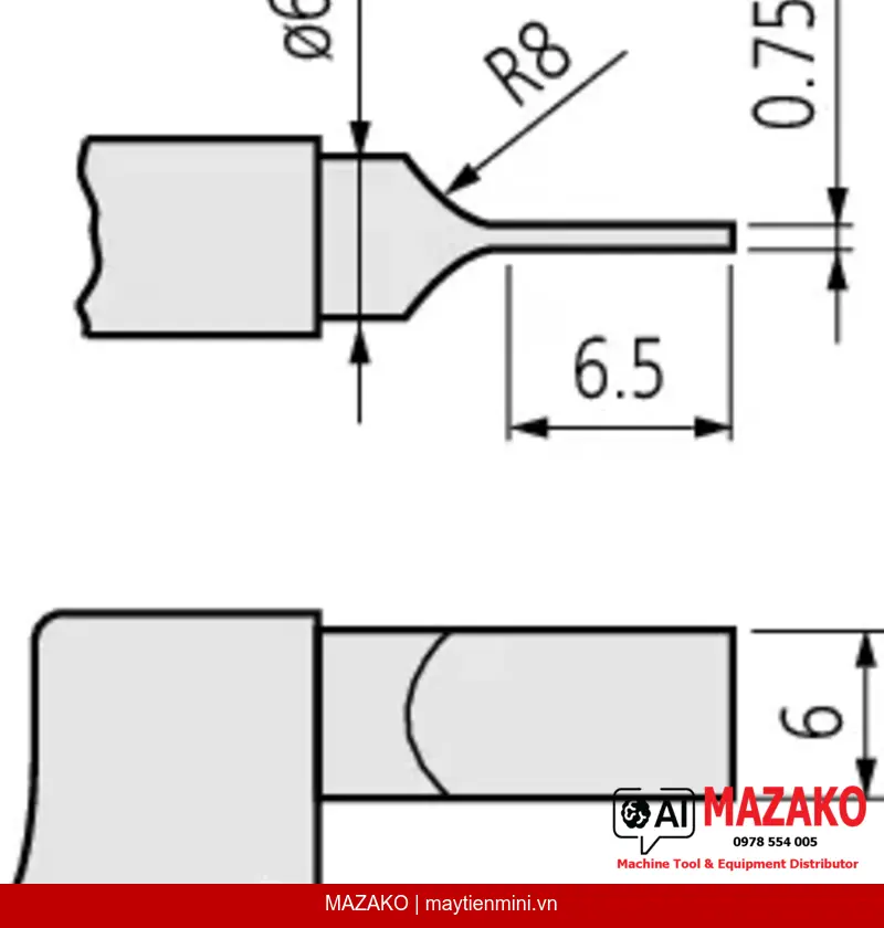 Panme Đo Ngoài Lưỡi Dao Kỹ Thuật Số Tuyệt Đối Mitutoyo 422-422-20