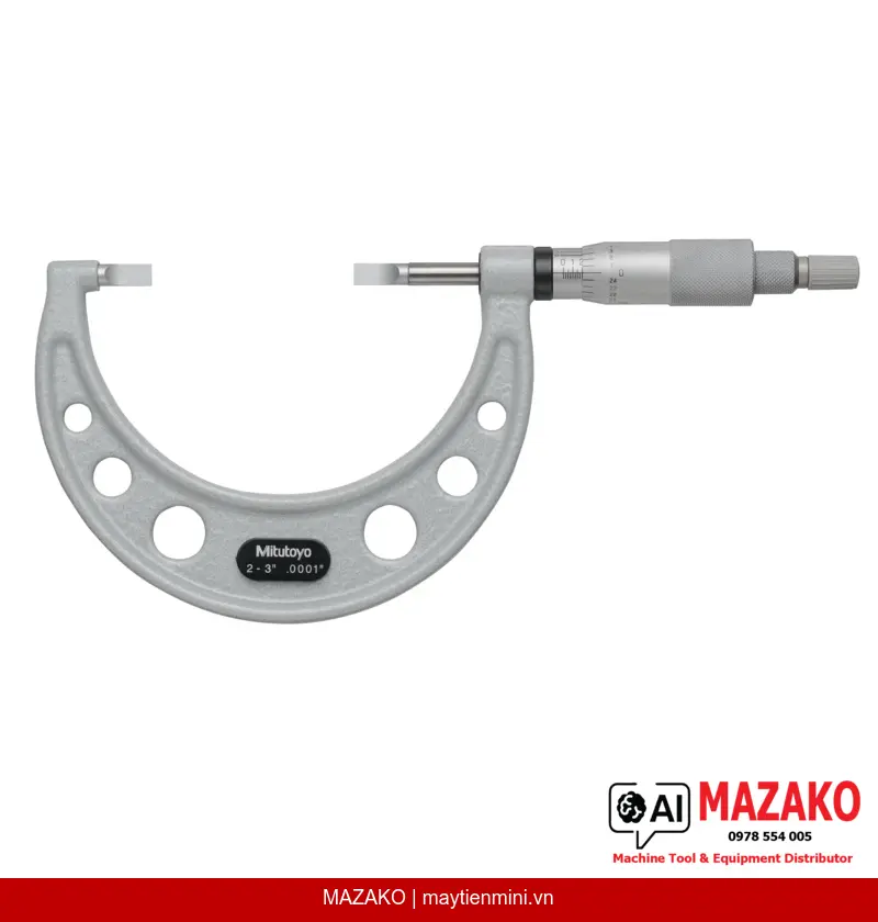 Panme Đo Rãnh Lưỡi Dao Mitutoyo 122-127-10 (BLM-3) Thép Cứng