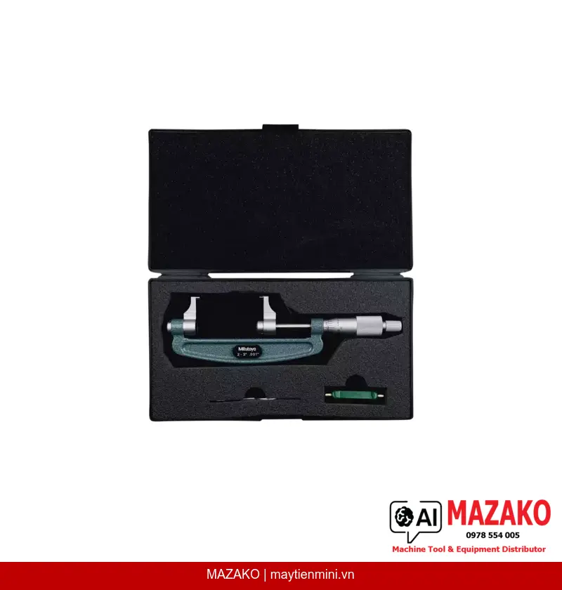Panme Đo Ngoài Mỏ Kẹp Mitutoyo 143-123 (2-3 inch, Cơ Khí)
